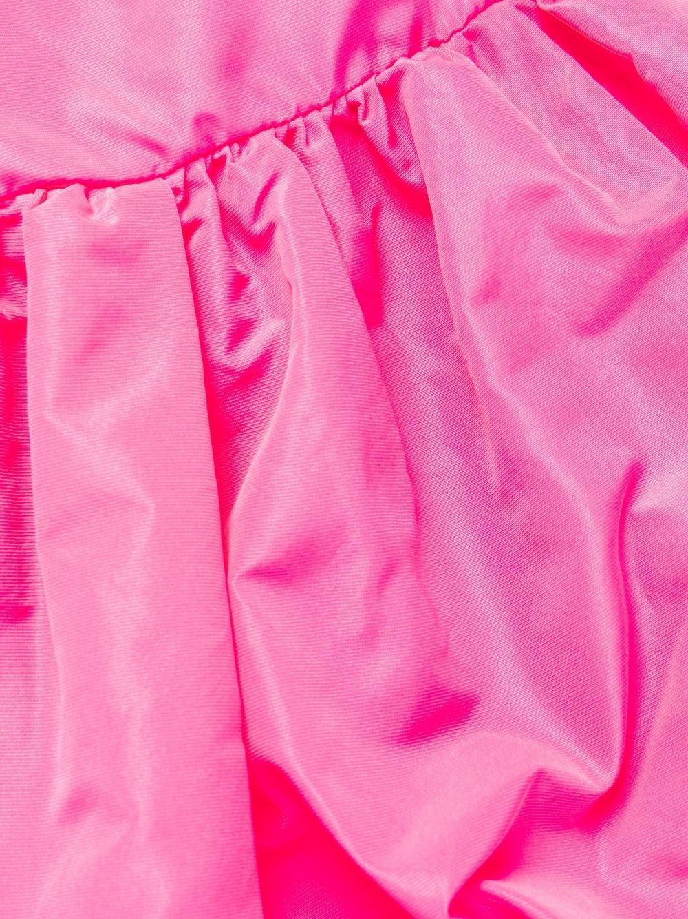 Msgm Taffeta Off-shoulder Minidress In Pink