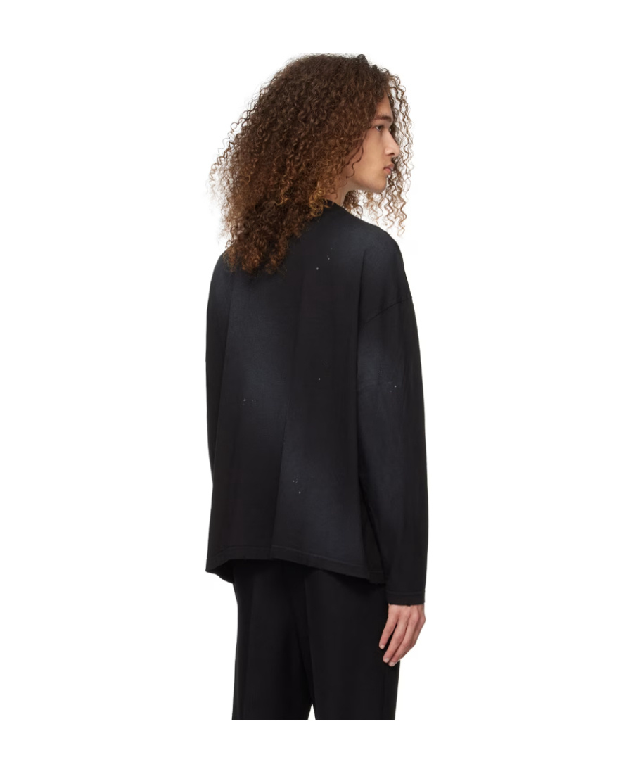 We11 Done Motif-embroidered Cotton Sweatshirt In Black