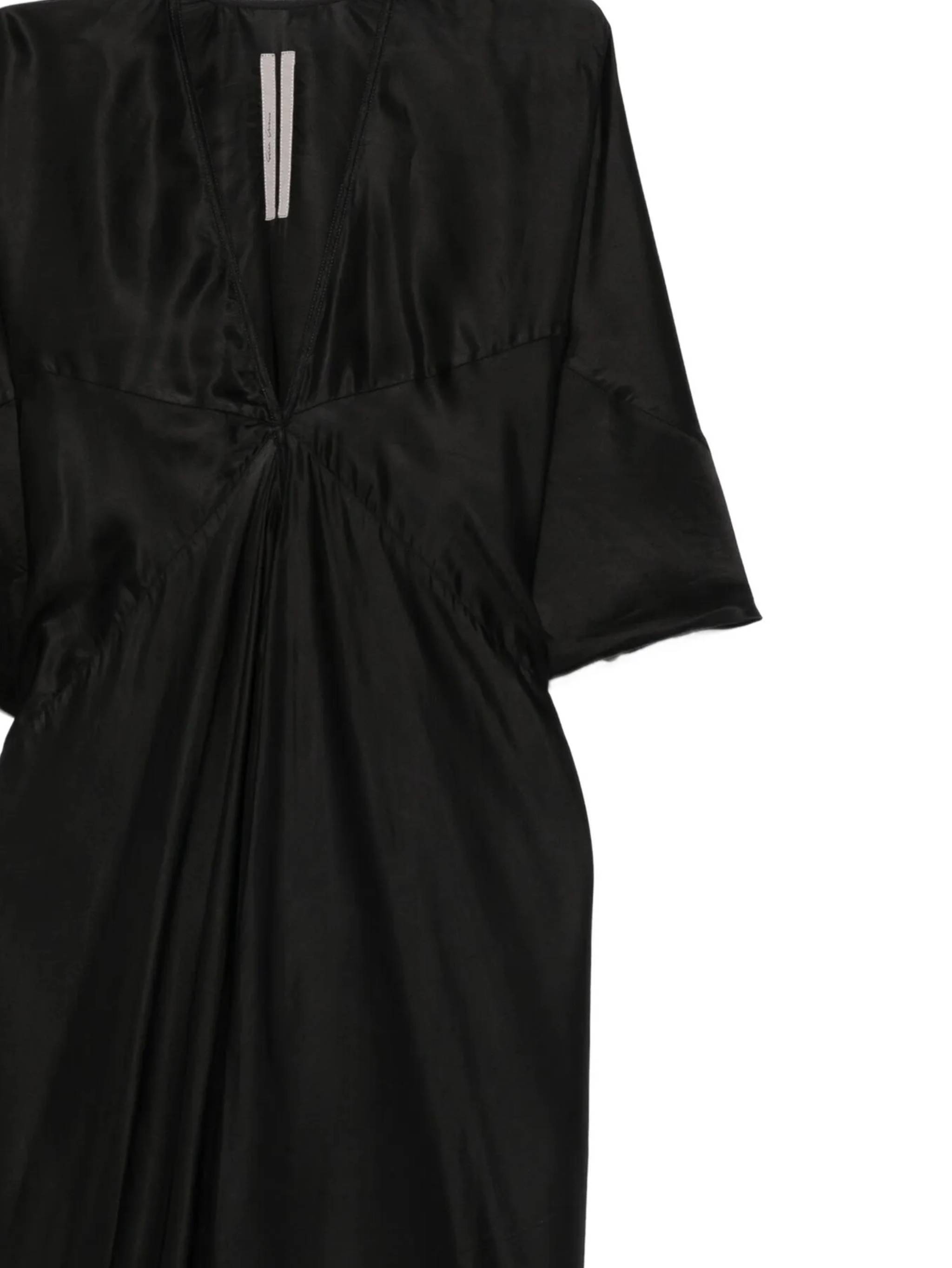 Rick Owens Concordians Kite Midi Dress In Black