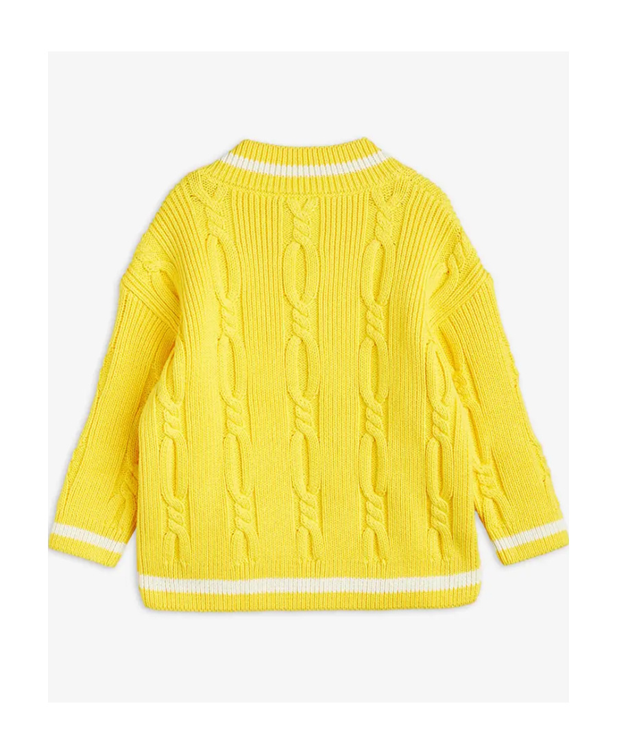 Mini Rodini Long-sleeved Sweater In Yellow