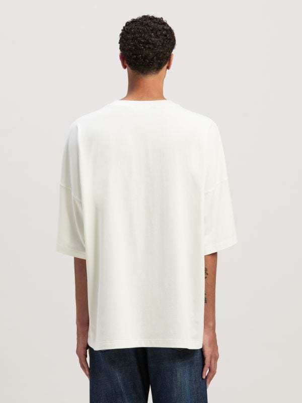Palm Angels T-shirt With Round Neck And Short Sleeves In White