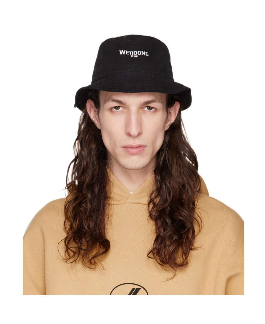 We11 Done 1506 Embroidered-logo Bucket Hat In Nude