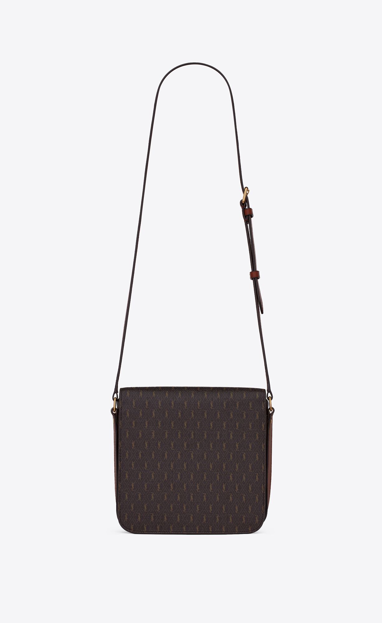 Saint Laurent Le Monogramme Buckle Satchel Bag In Brown