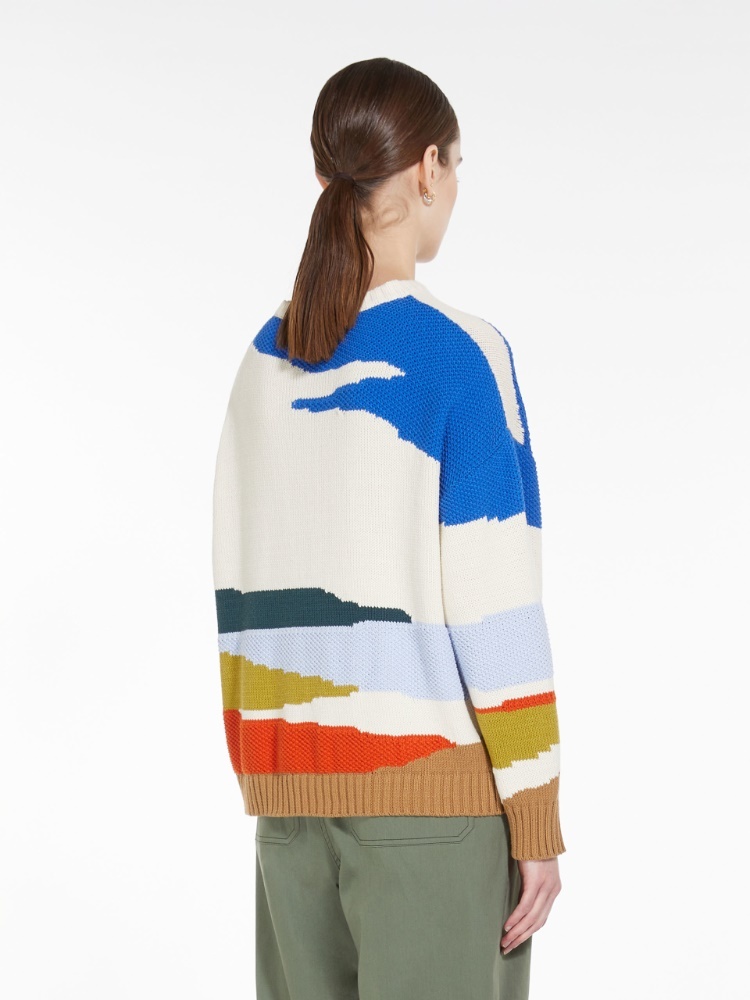 Weekend Max Mara Inlaid Sweater In Multicolor