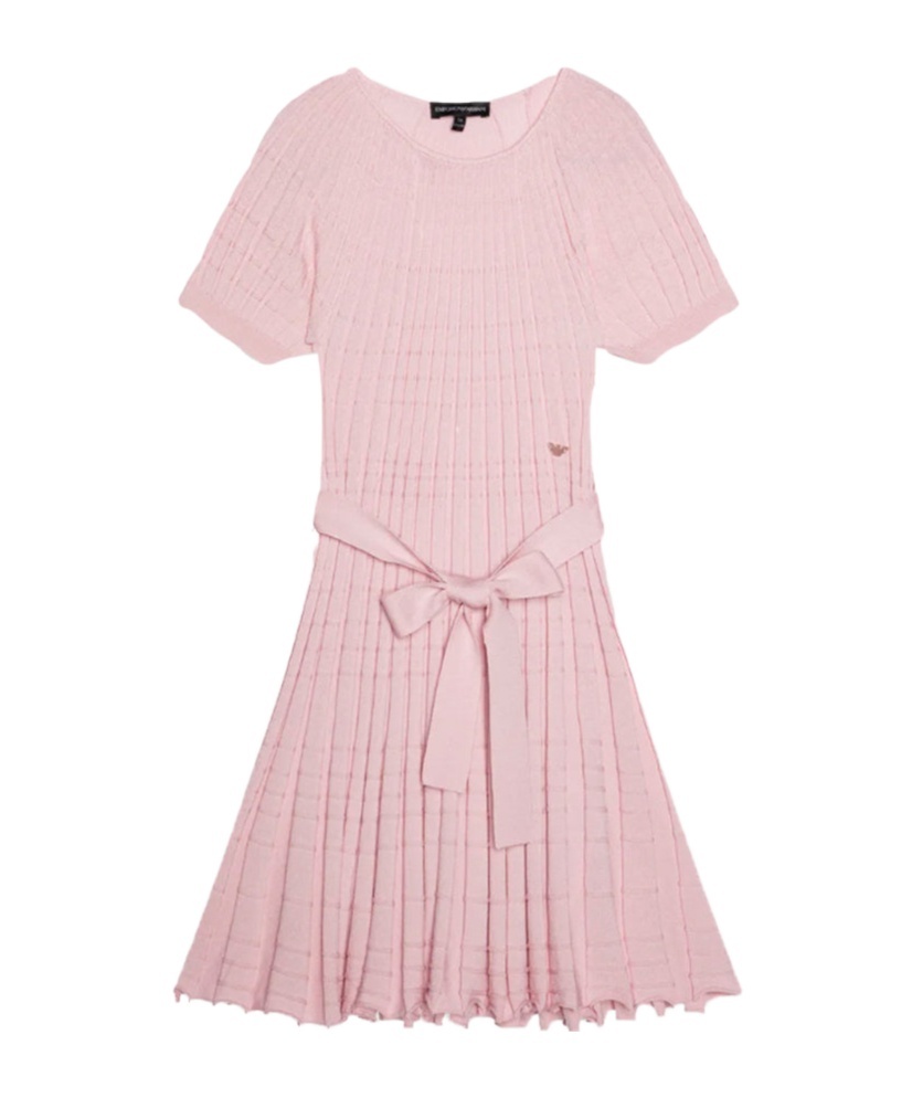 Emporio Armani Belted Dress In Pink