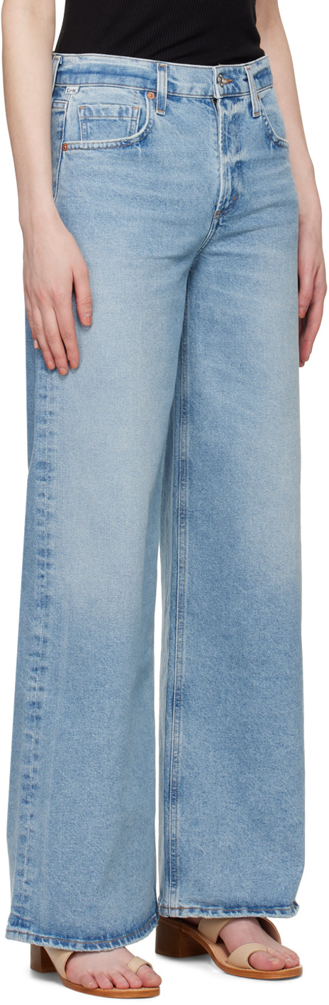 Citizens Of Humanity Denim Trousers With Belt Loops In Blue