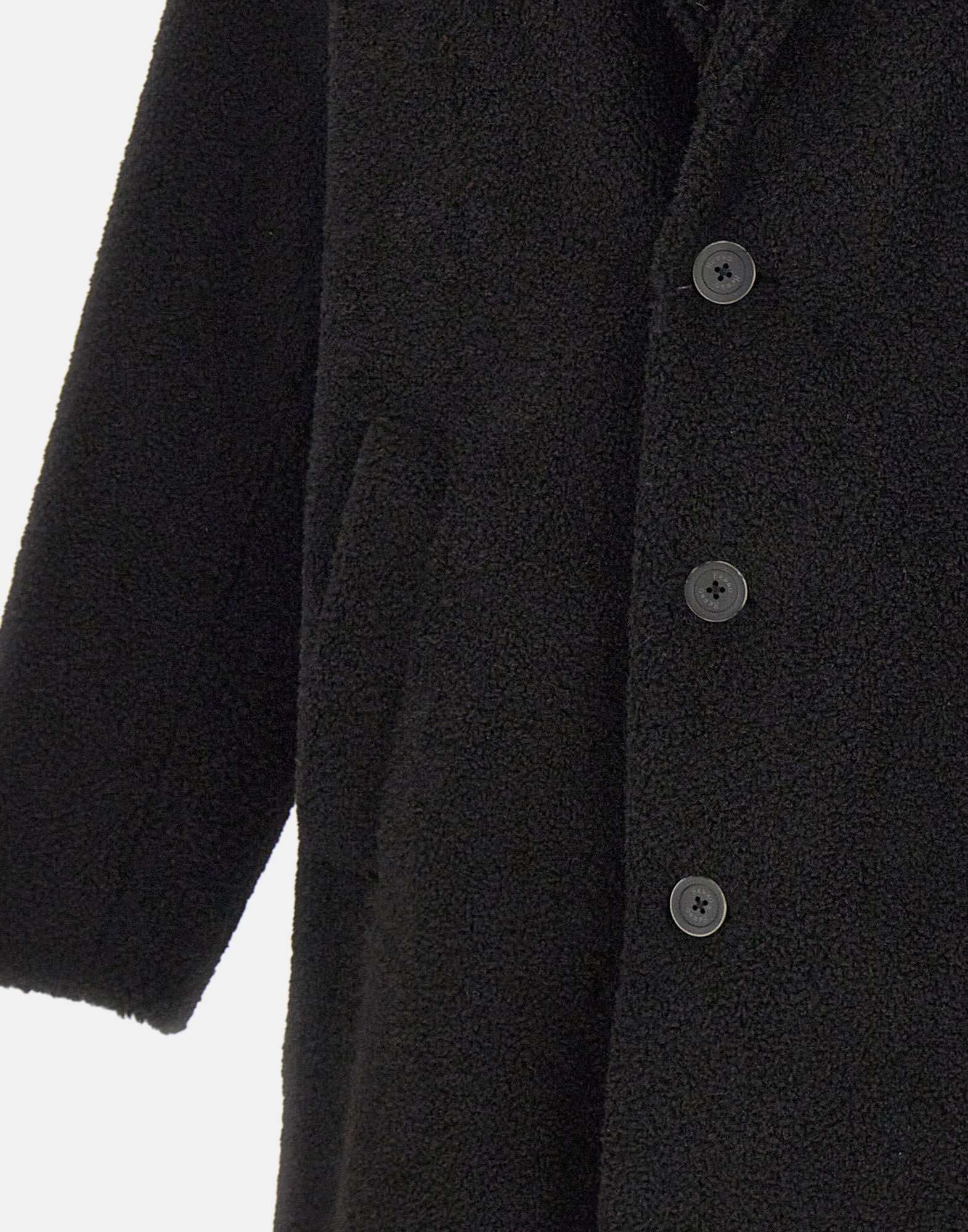 Herno Mohair Wool Singlebreast Coat Clothing In Black