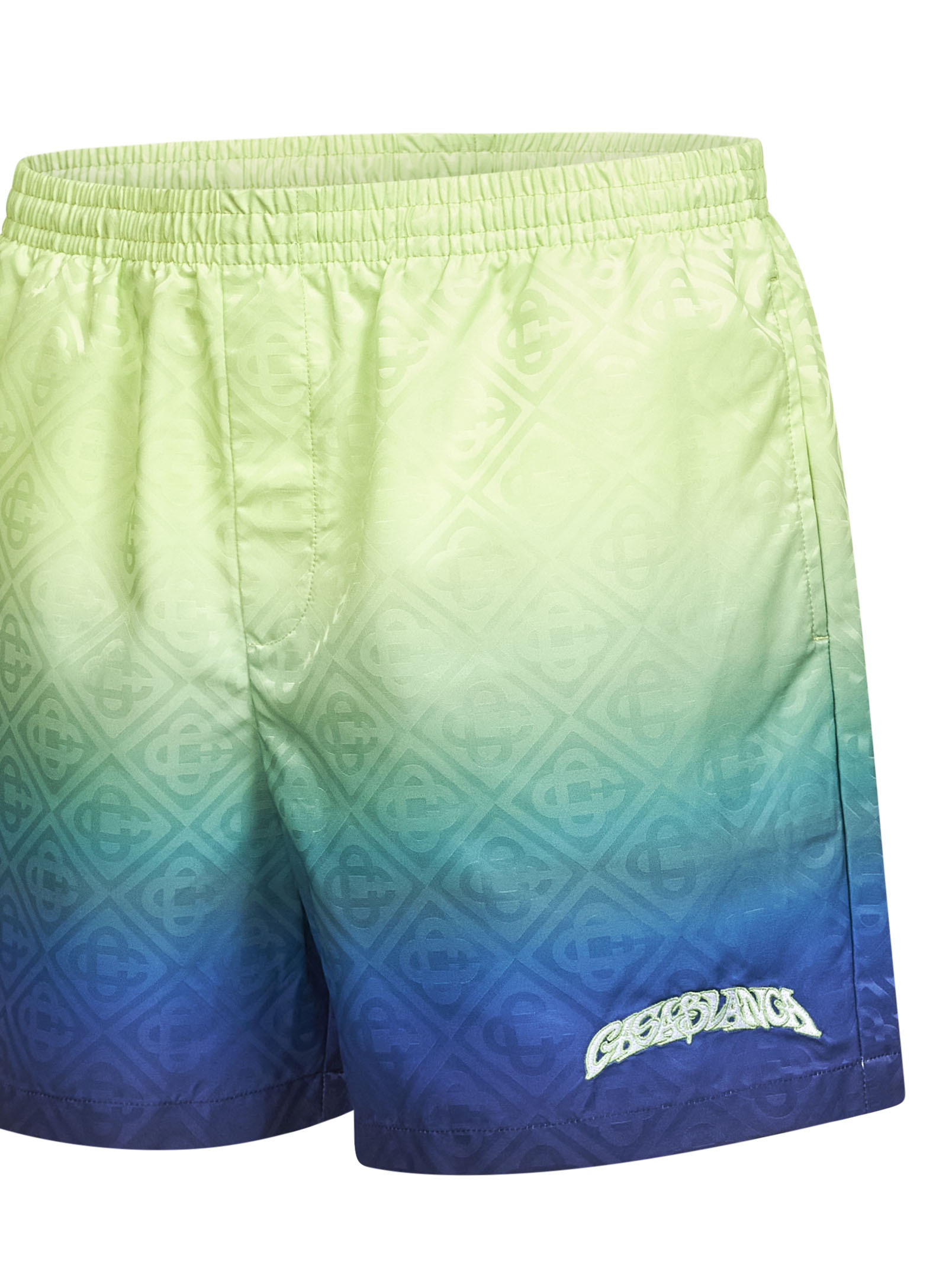Casablanca Monogram Logo-embroidered Swim Shorts In Multi
