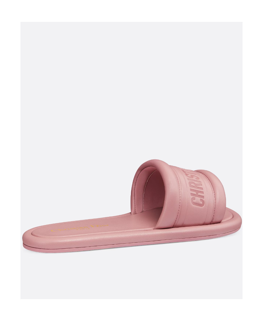 Dior Front Logo Slippers In Pink