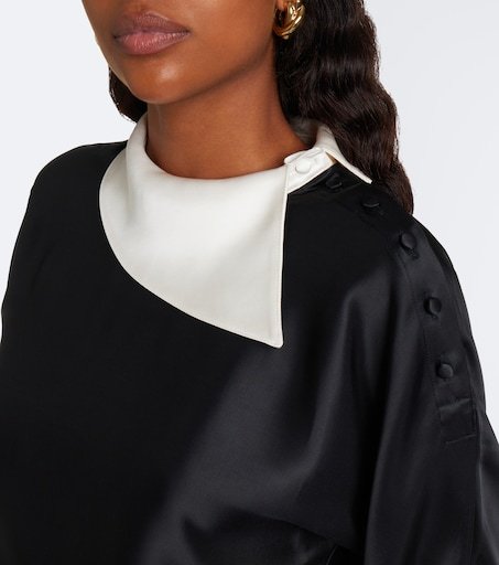 Rohe Satin Blouse In Black