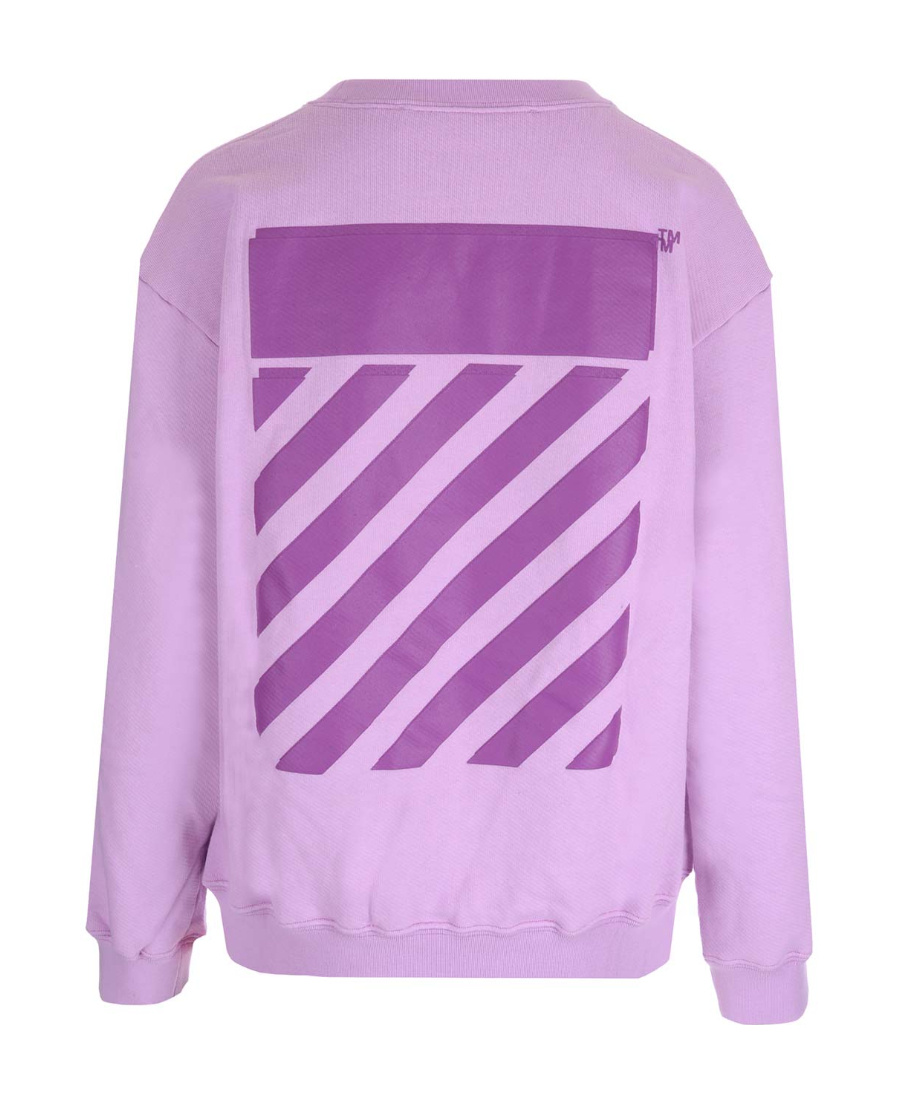 Off-white Diag-stripe Print Sweatshirt In Purple