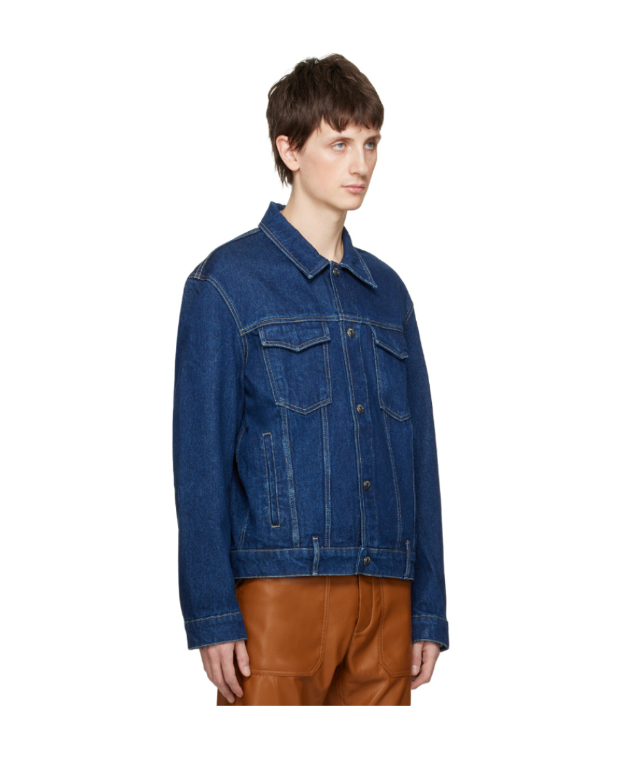 Nanushka Classic Denim Jacket In Blue