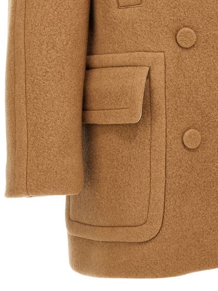 Shop Dries Van Noten Randia Double-breasted Coat In Brown