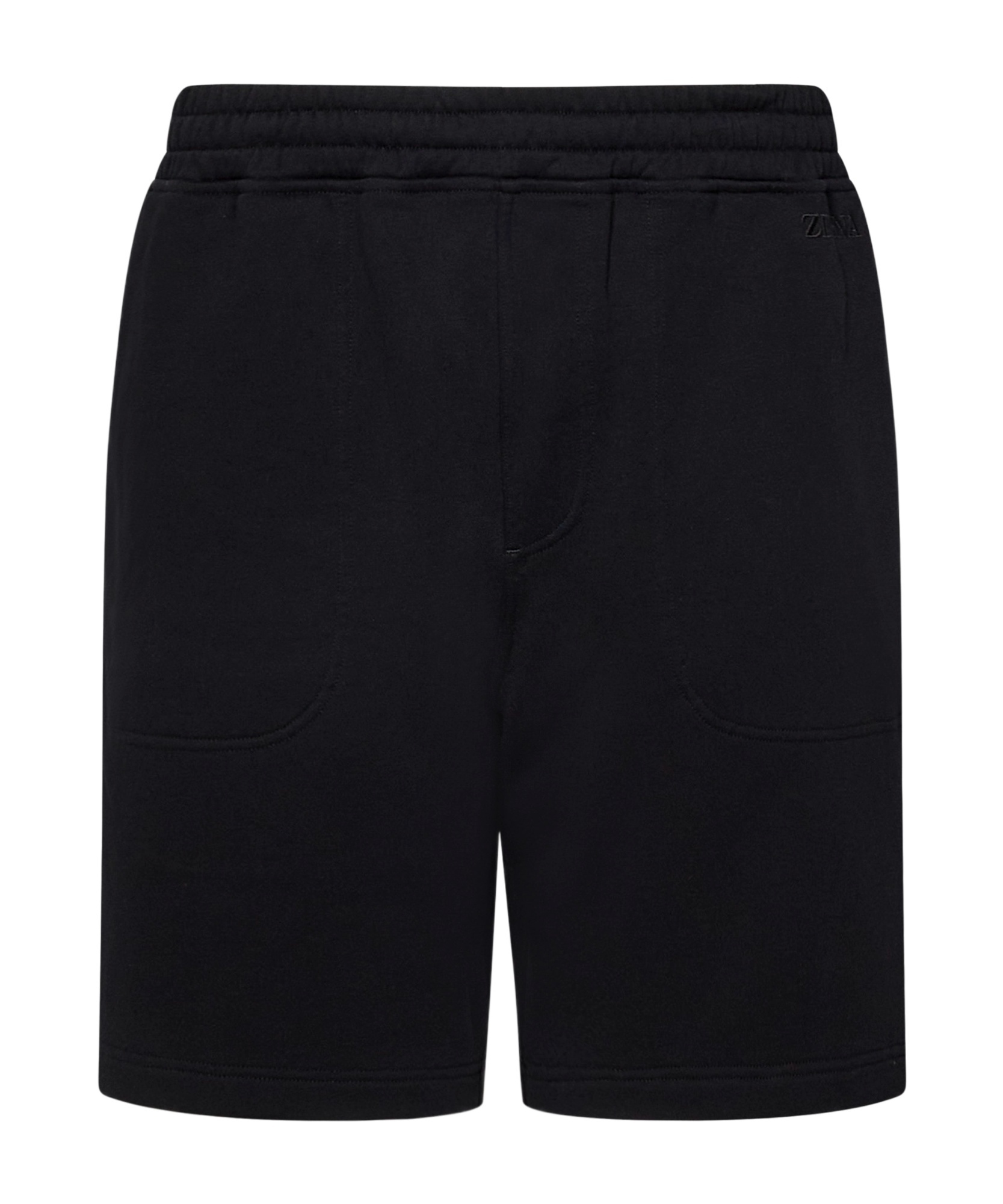 Shop Zegna Logo-embroidered Track Shorts In Black