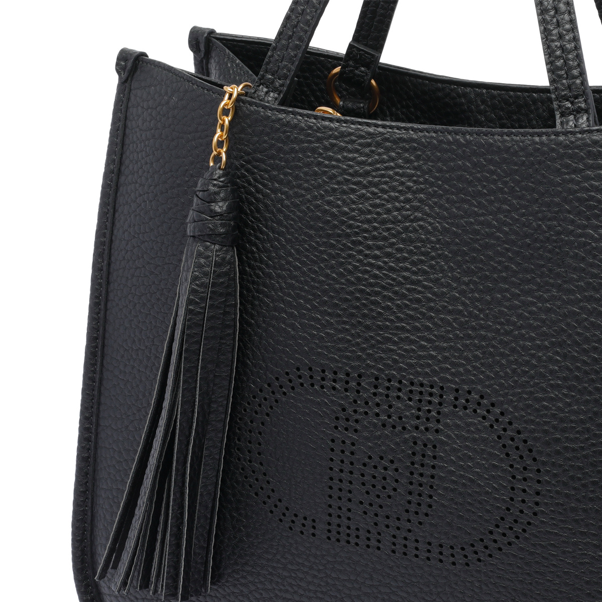 Liu •jo Double Handle Shoulder Bag With Tassel Detail In Black