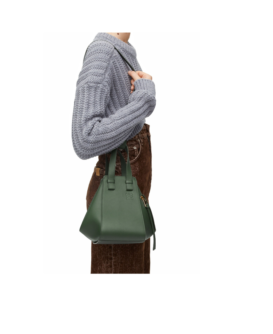 Loewe Womens Bottle Green Hammock Small Leather Shoulder Bag In Green