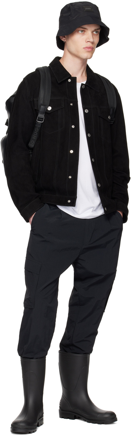 Hugo Boss Slim-fit Overalls In Black