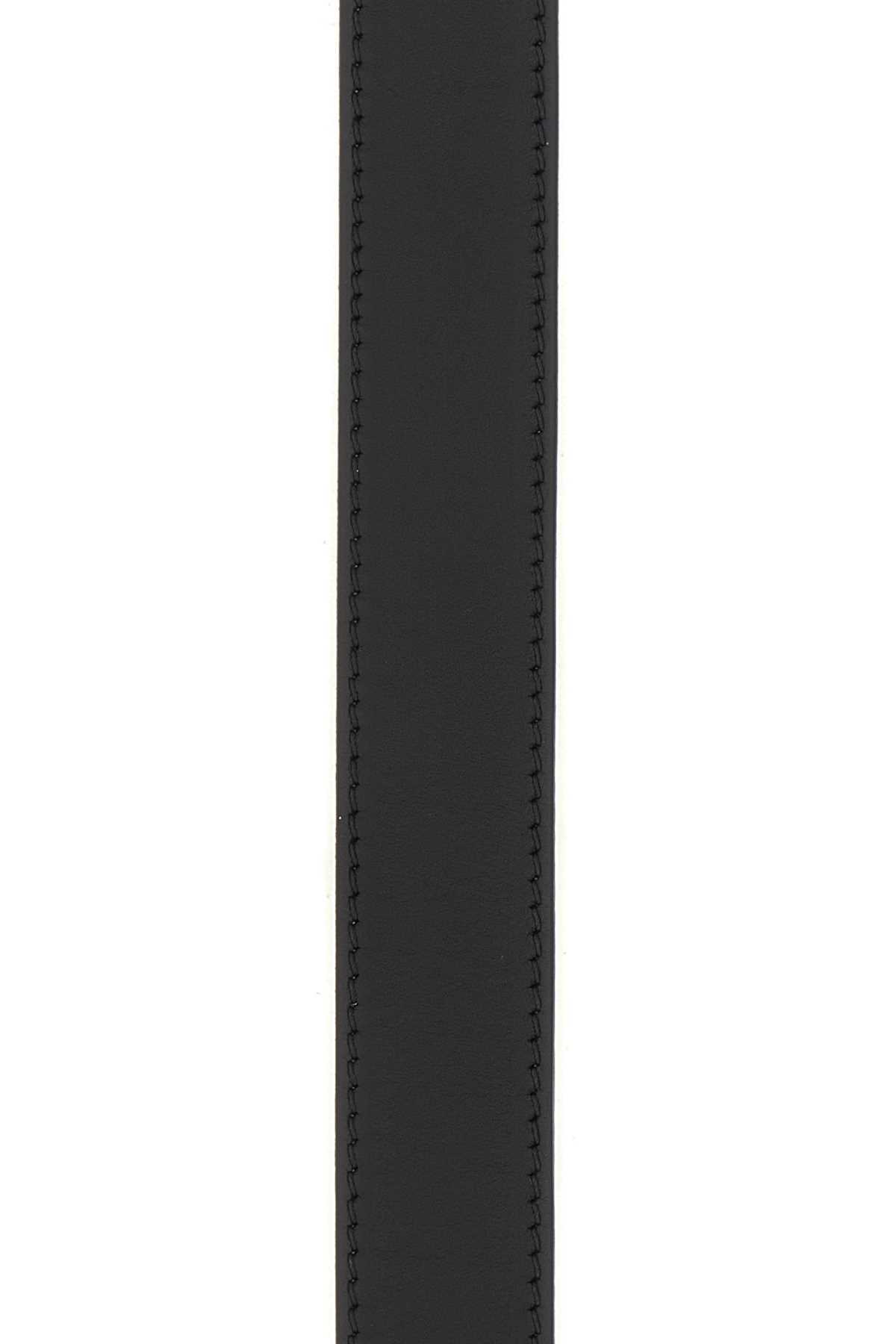 Khaite Black The Lucca Leather Belt In White