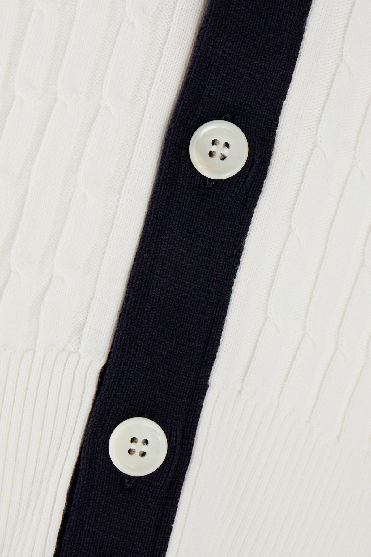 Thom Browne 4-bar Stripe Cotton Cardigan In White