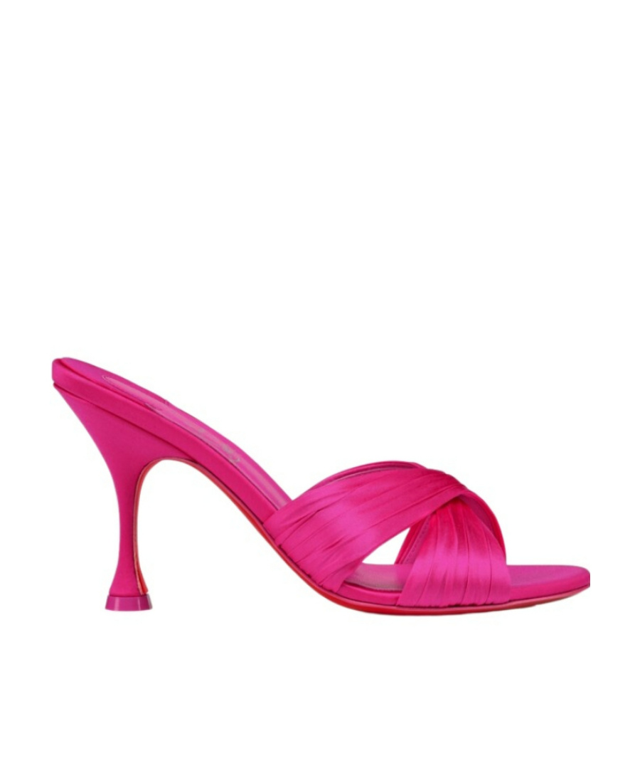 Christian Louboutin Nicol Is Back Crisscross Mule Sandals In Pink