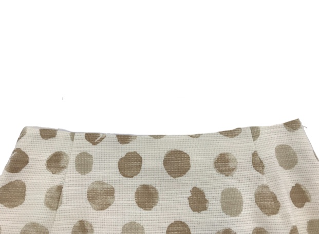 Max Mara Wave Dot Pattern Skirt In Nude