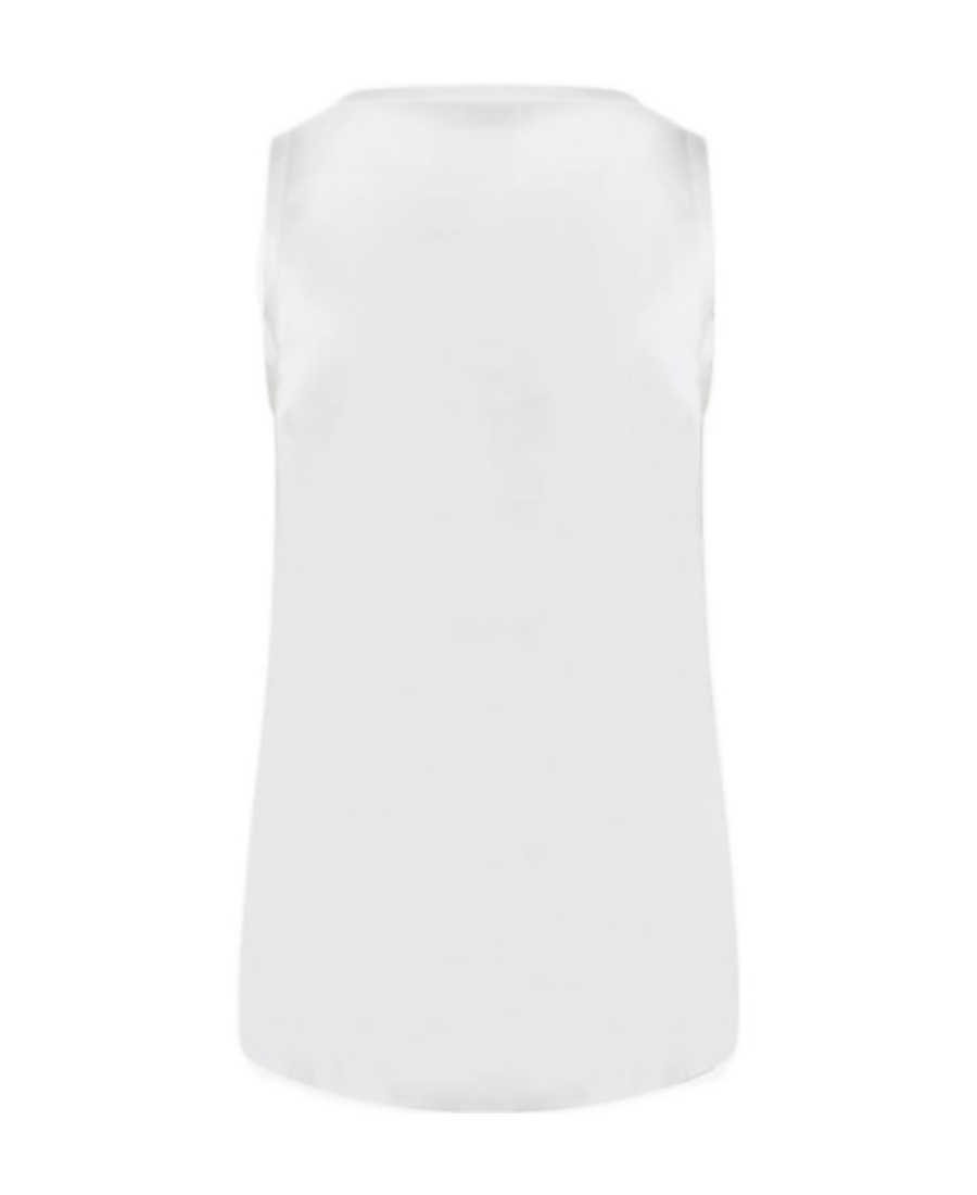 Brunello Cucinelli Stretch-silk Satin Reversible Tank Top In White