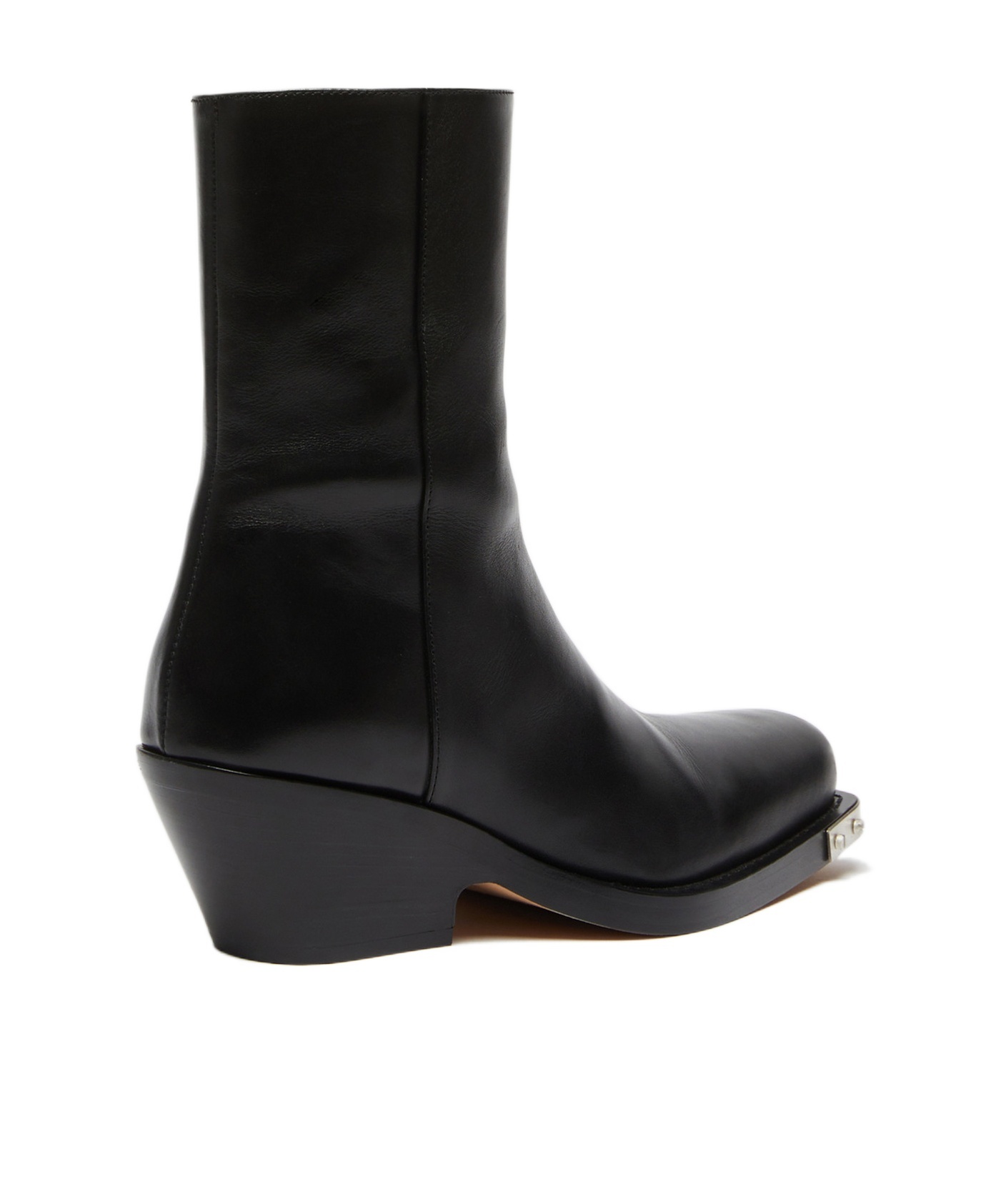 Sportmax Square-toed Short Boots In Black