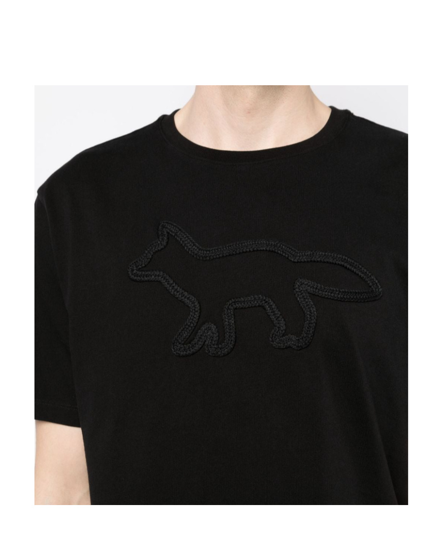 MAISON KITSUNÉ CONTOUR FOX EMBROIDERED T-SHIRT
