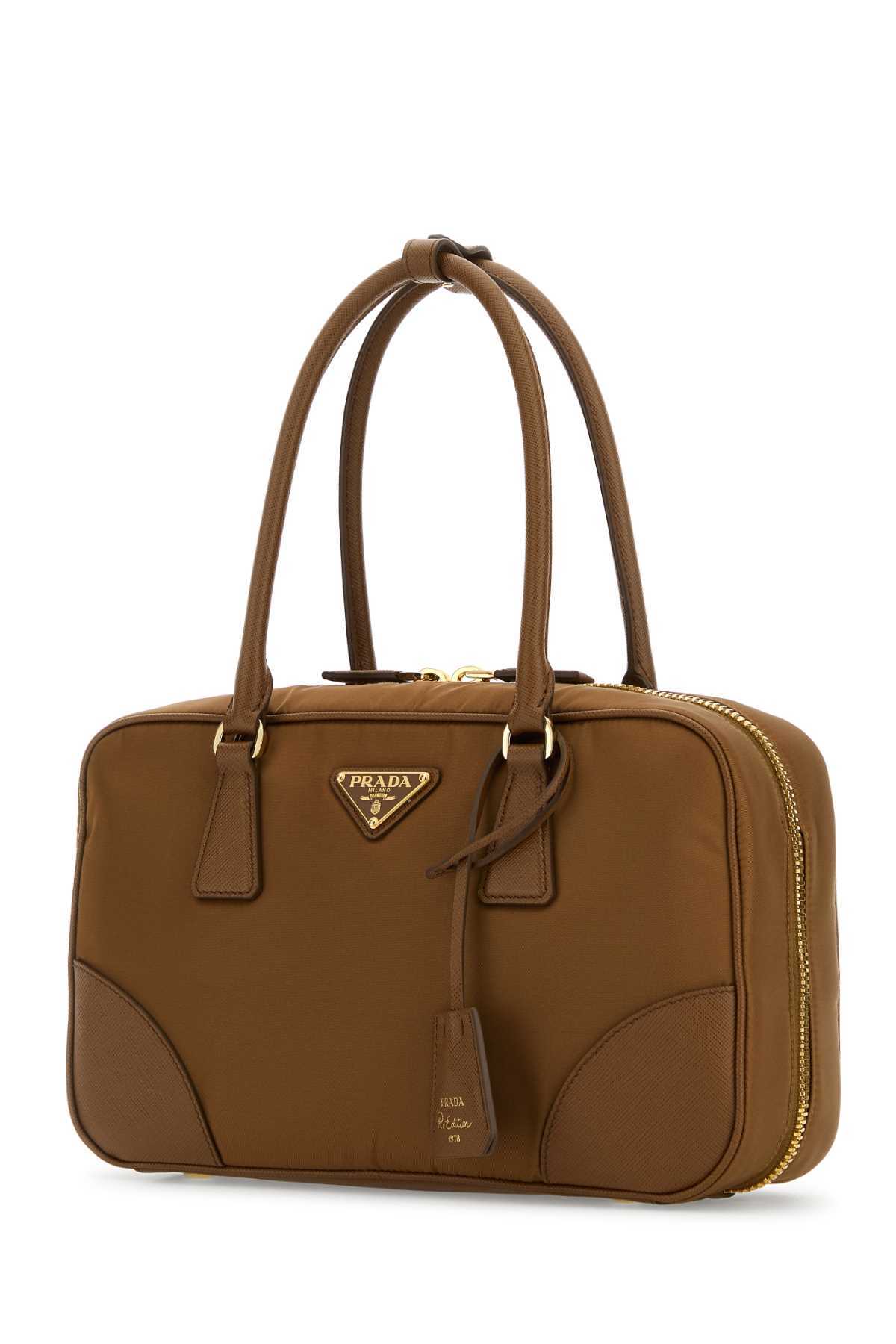 Prada Re-edition 1978 Medium Re-nylon Double Handle Bag In Brown
