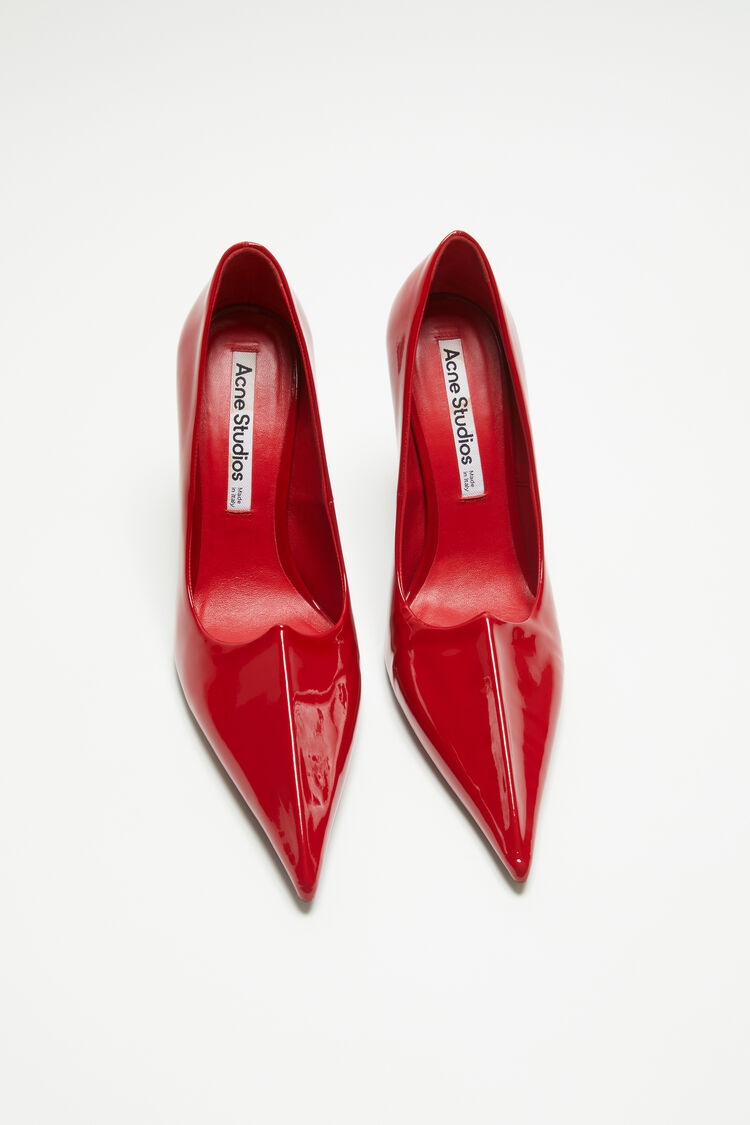 Acne Studios Pointed Shallow-mouthed High-heeled Shoes In Red