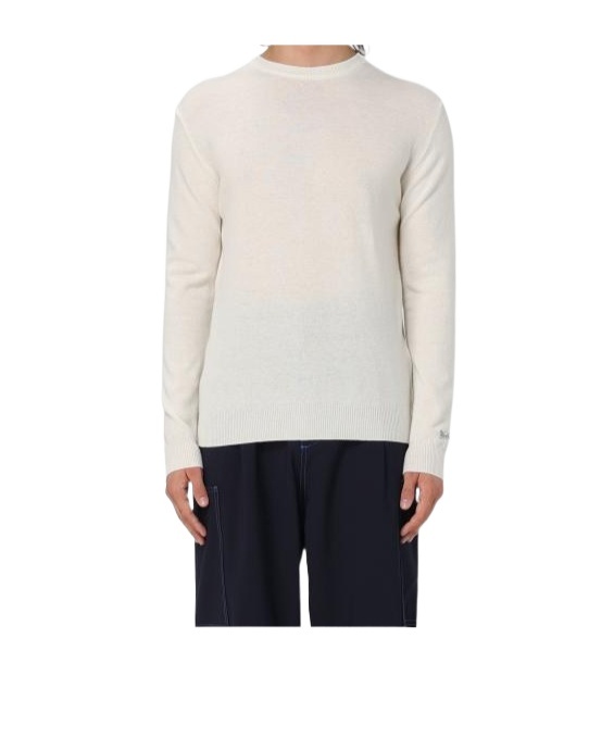 Woolrich Logo Embroidered Crewneck Jumper In Neutral