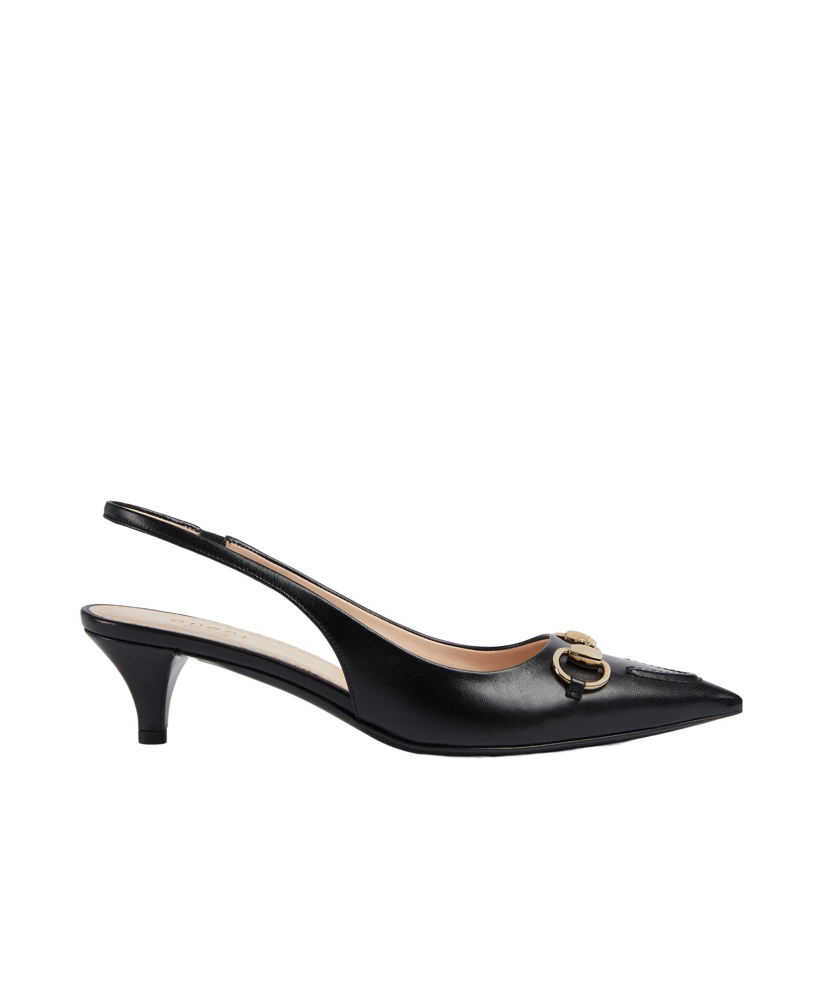 Gucci Horsebit Slingback Pumps In Black