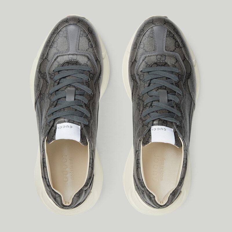 Gucci Rhython Gg Supreme Canvas Sneakers In White