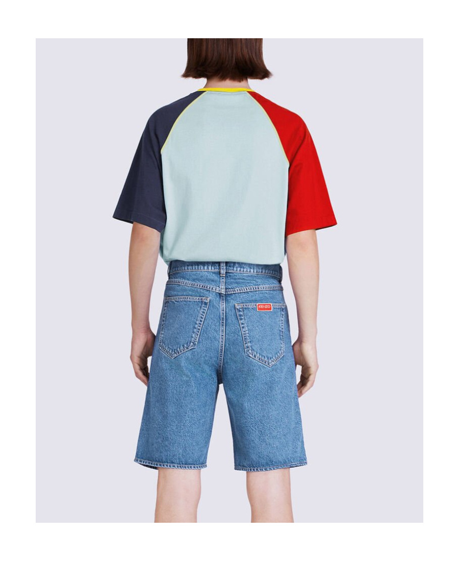 Kenzo Blue Solid Shorts In Blue