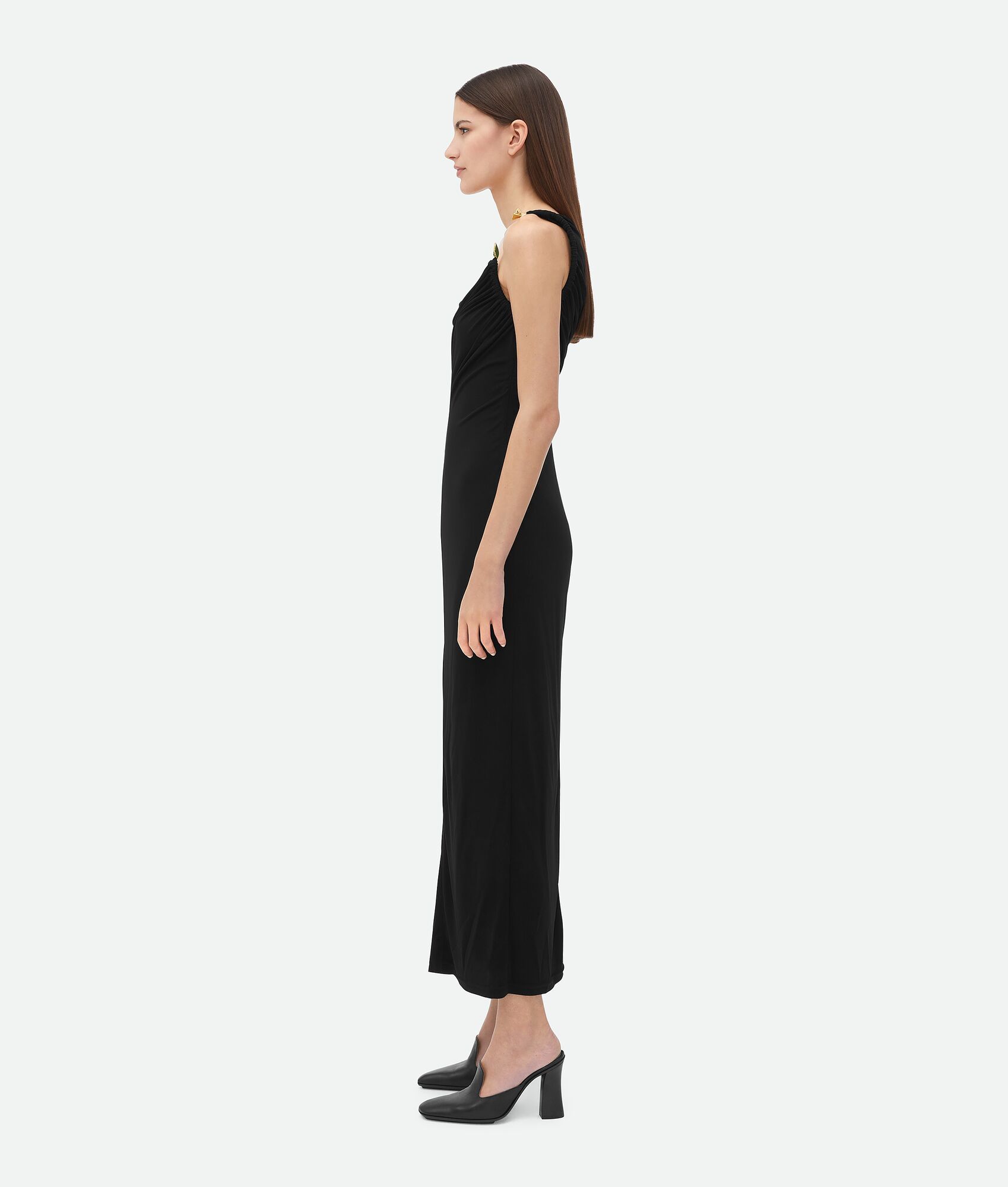 Bottega Veneta Jersey Sleeveless Dress In Black