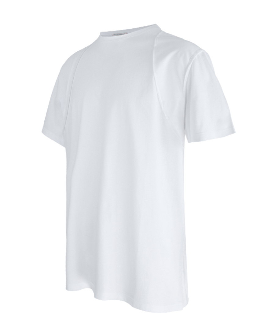 Alexander Mcqueen Asymmetric Panelled T-shirt In White