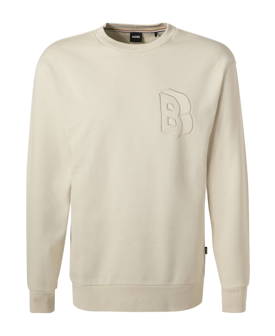 Hugo Boss Beige Jersey Sweatshirt In Nude