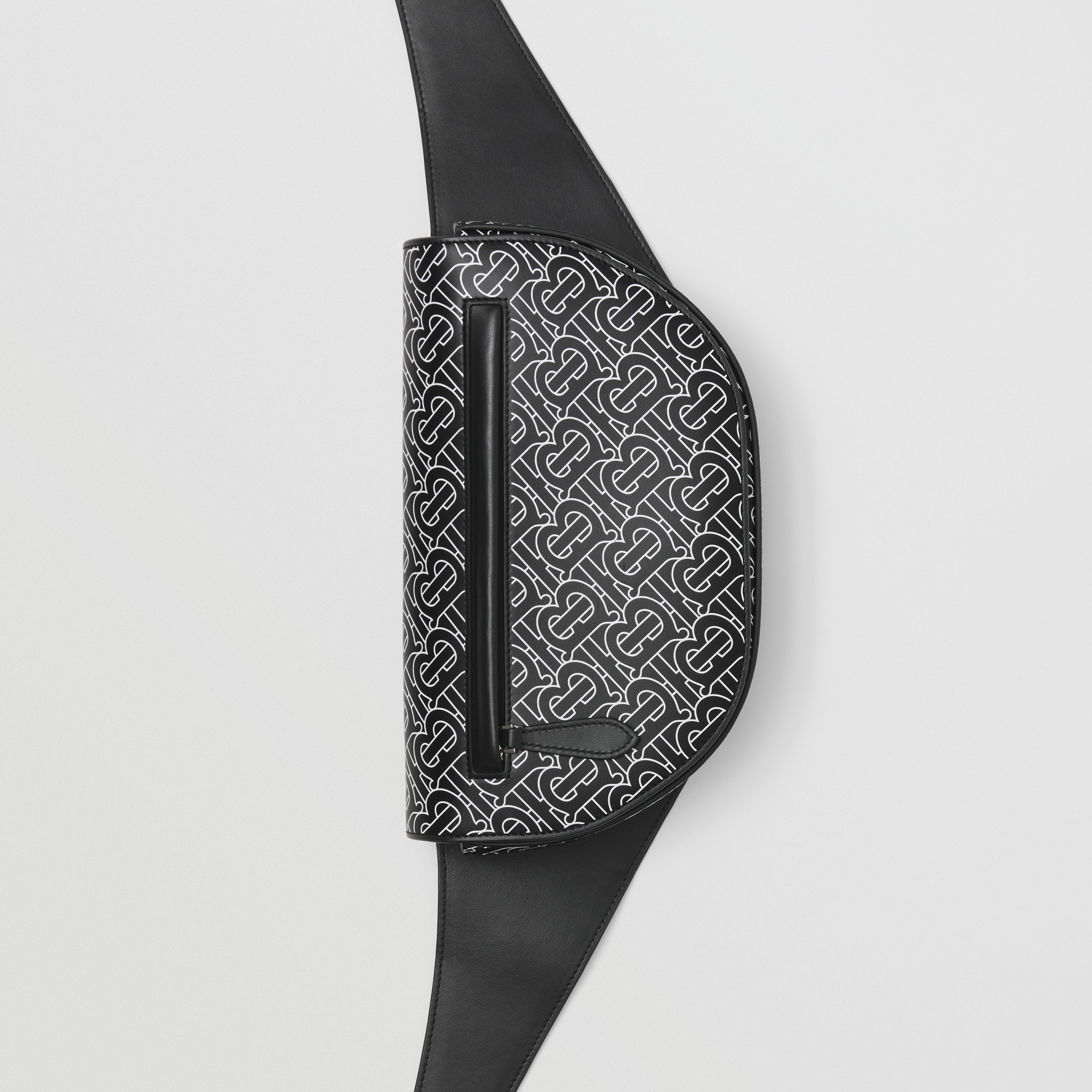 Burberry Olympia Tb Monogram-print Belt Bag In Black