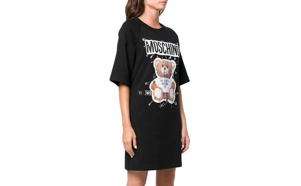 Moschino Printed Dress In Black