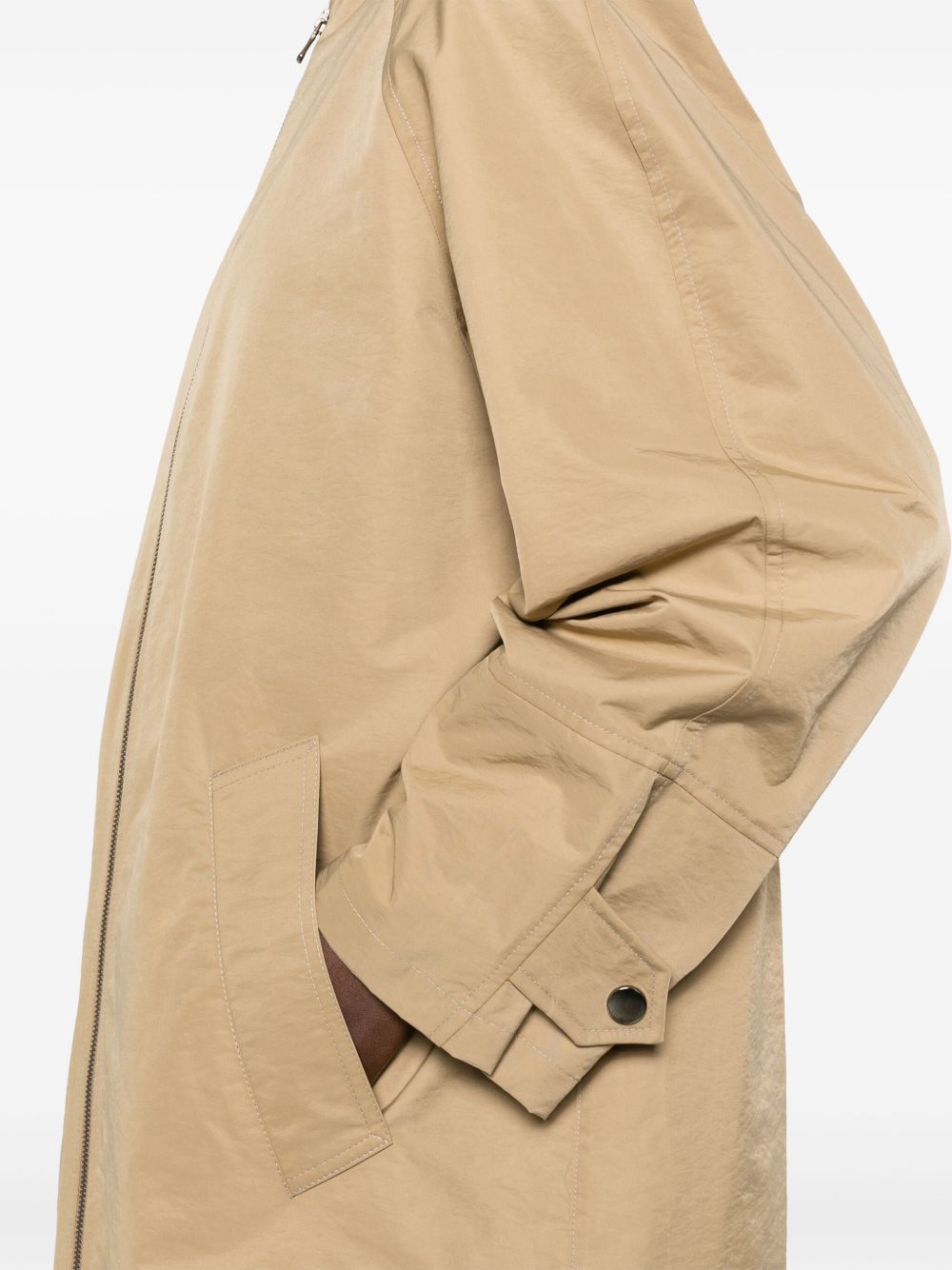 Shop Alysi Crinkled-finish Trench Coat