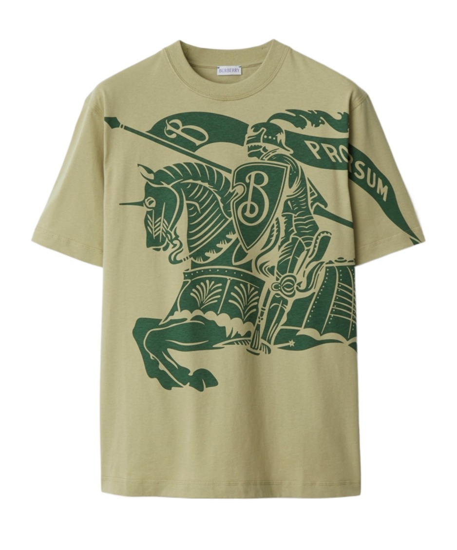 Burberry Ekd Crew-neck Cotton T-shirt In Nude