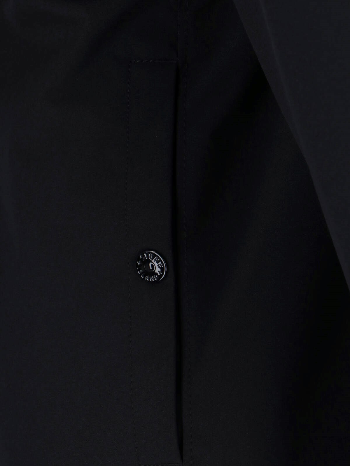 Stone Island Black Soft Shell-r Primaloft Insulated Jacket In Black
