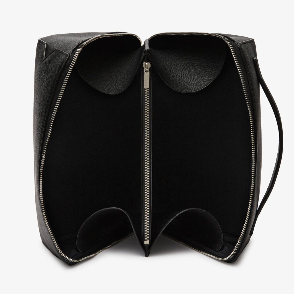 Valextra V-line Beauty Bag In Black