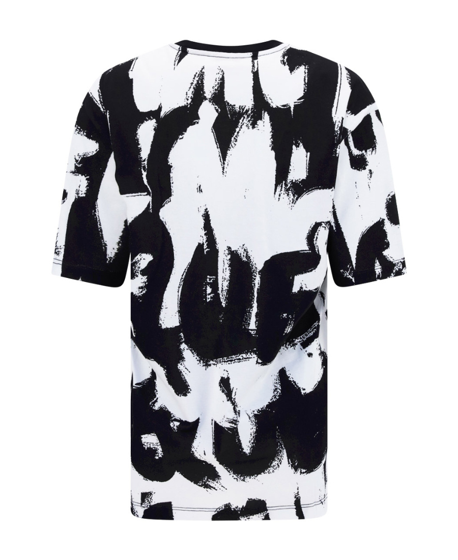 Alexander Mcqueen Graffiti Printed Cotton-jersey T-shirt In Black