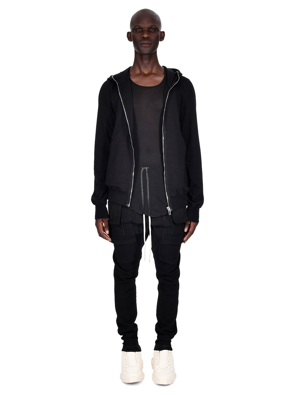 Shop Rick Owens Drkshdw Black Creatch Overalls Drawstring Casual Pants