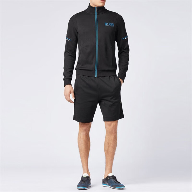 HUGO BOSS LOGO ZIPPER SWEATER 
