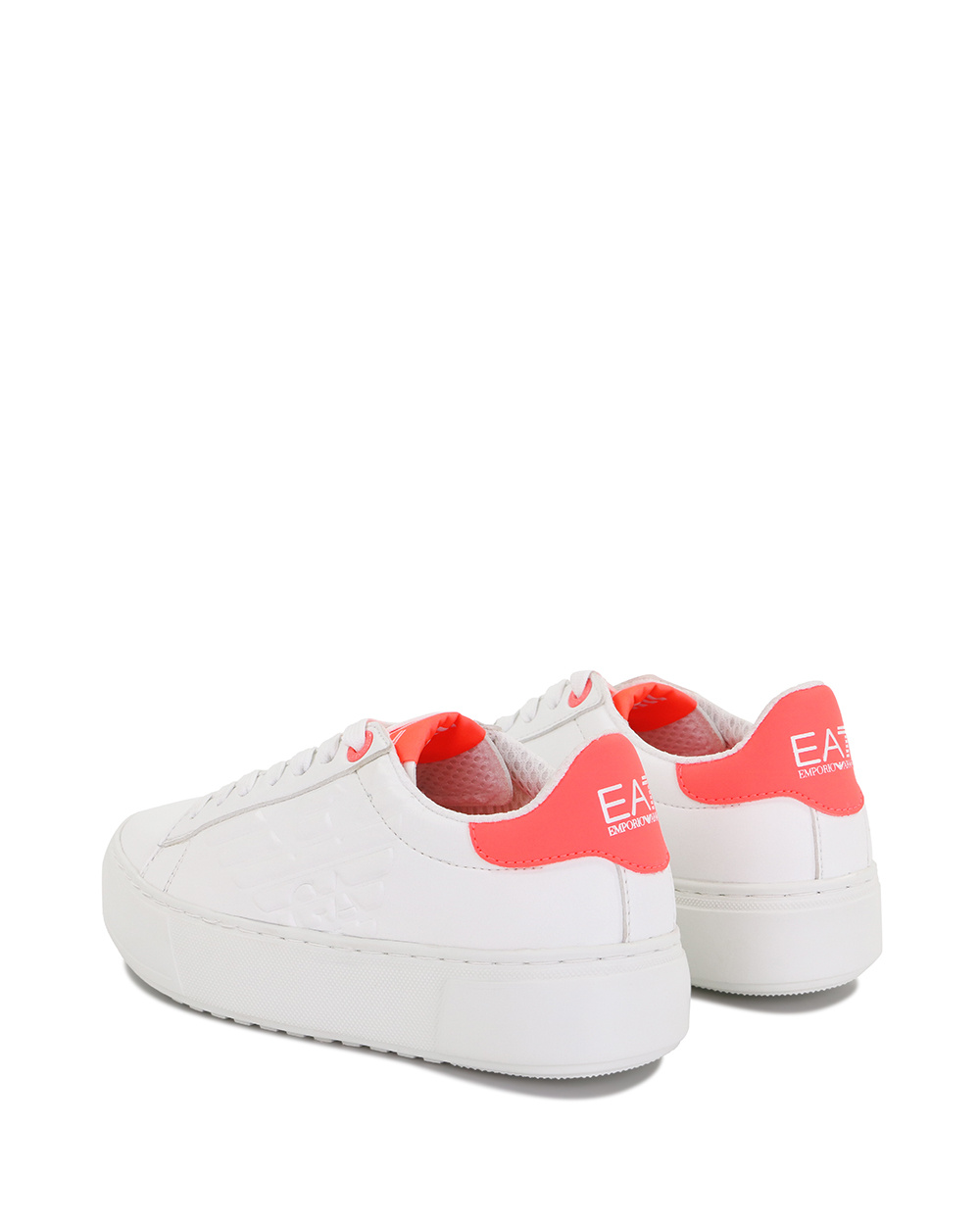 Ea7 Logo Decoration Lace Up Casual Sports Shoes In White