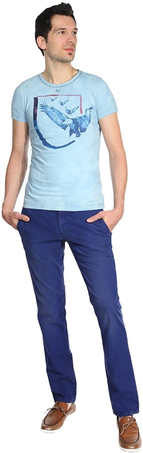 Armani Jeans Logo Details T-shirt In Blue