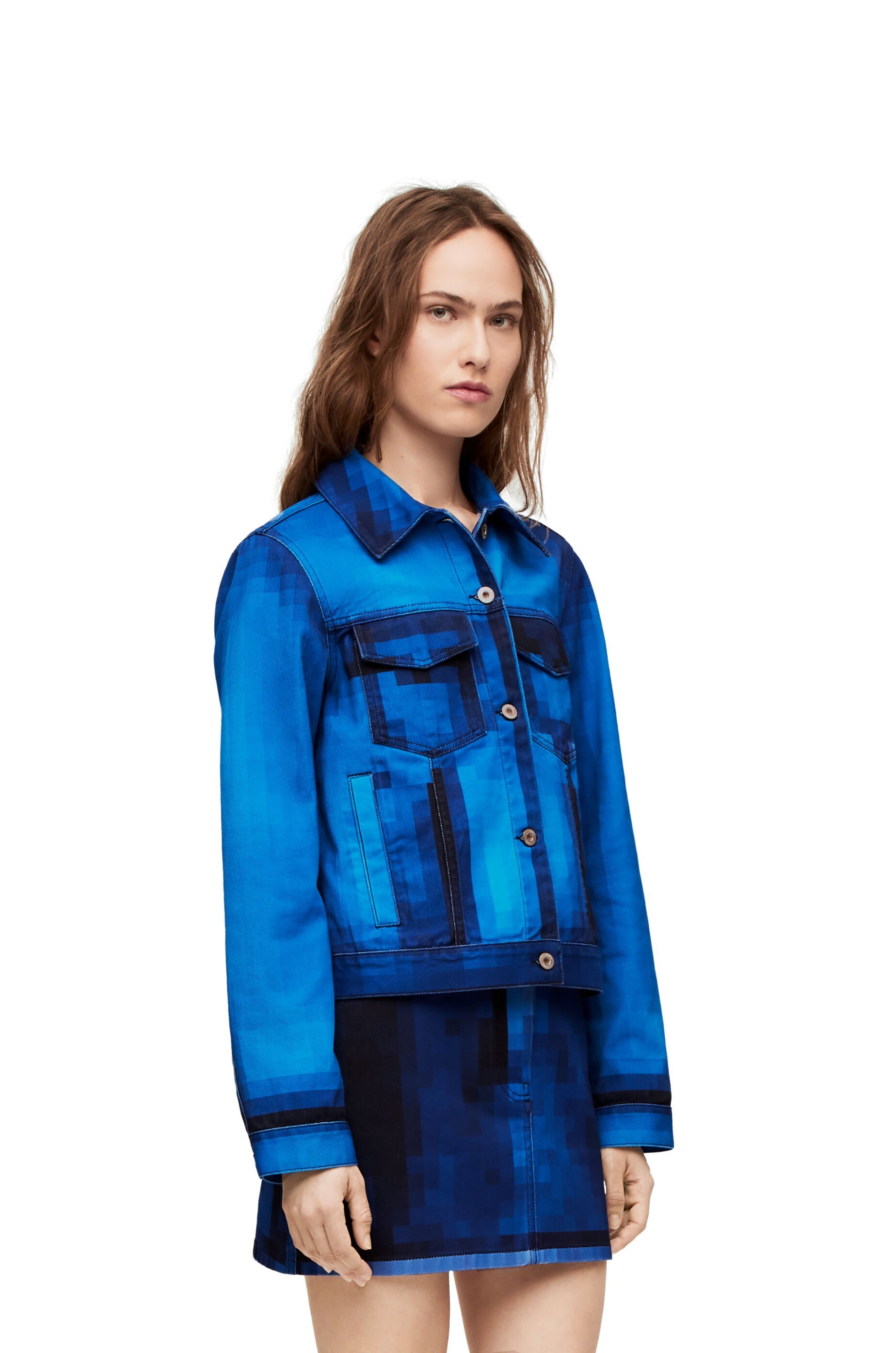 LOEWE PIXELATED JACKET IN DENIM