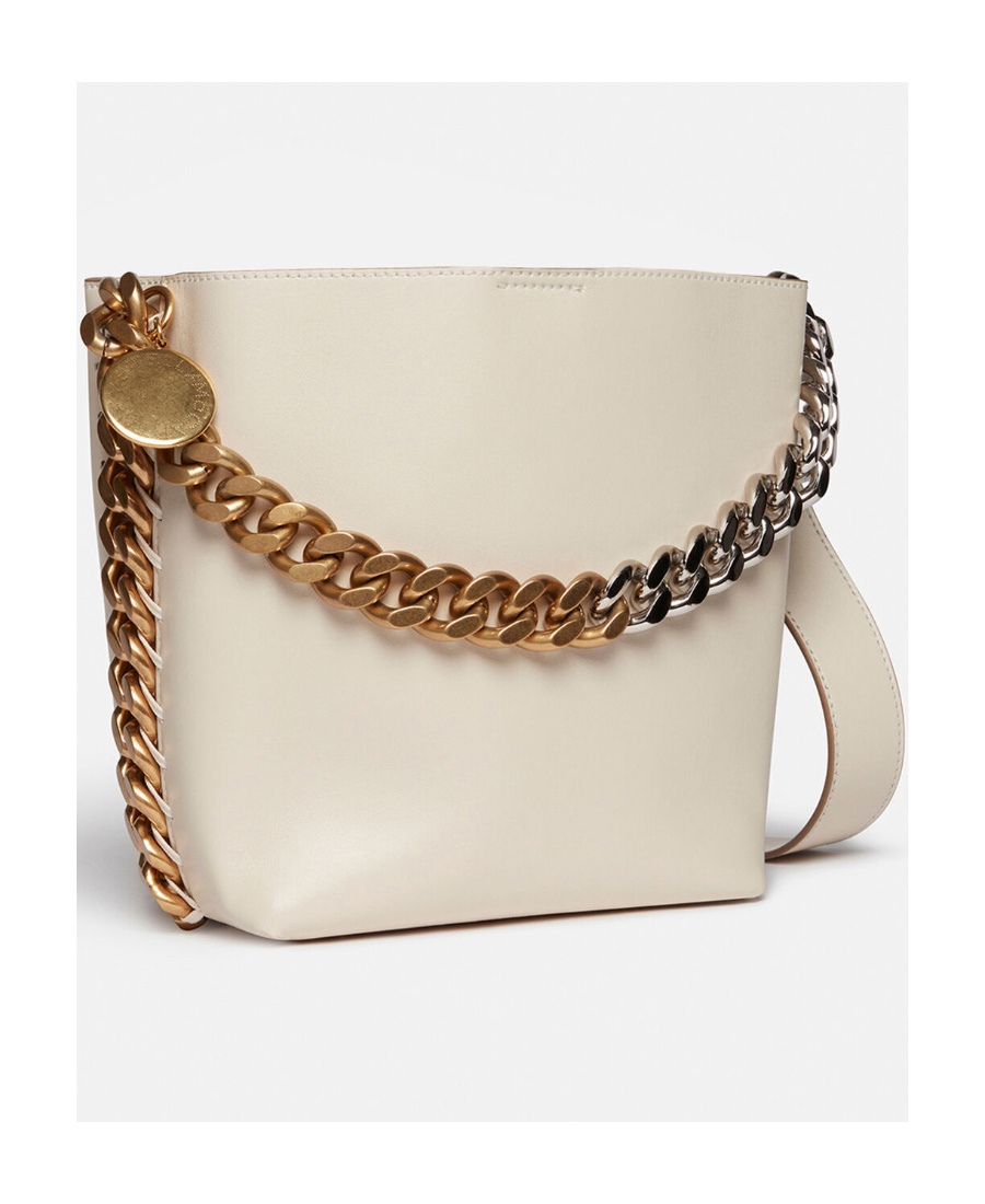 Stella Mccartney Frayme Bucket Bag In Nude